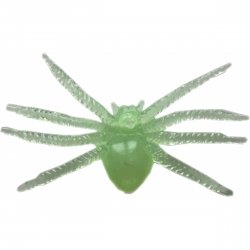 køb Edderkop Plastik Selvlysende 5 cm - Klar / Gennemsigtig (Spider 5 cm Glow-in-the-dark) - Dekoration billigt tilbud online